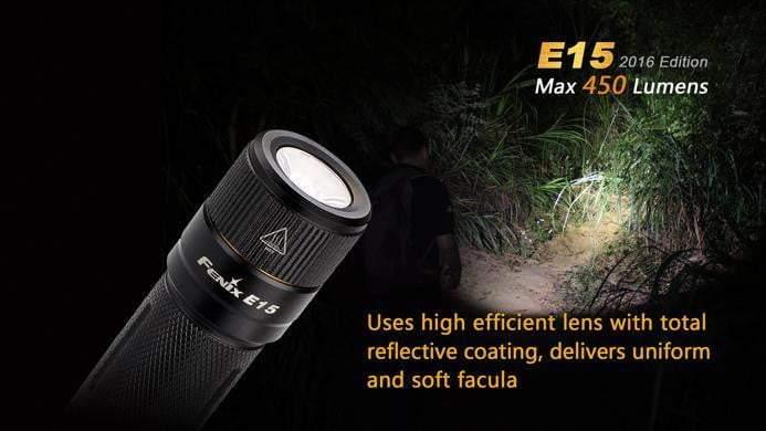 Fenix E15 - 450 Lumens - édition 2016 Site Officiel FENIX® - Votre boutique en ligne Fenix®