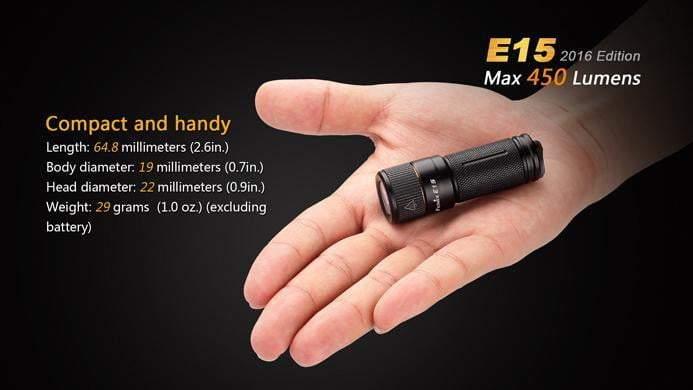 Fenix E15 - 450 Lumens - édition 2016 Site Officiel FENIX® - Votre boutique en ligne Fenix®
