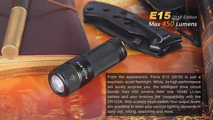 Fenix E15 - 450 Lumens - édition 2016 Site Officiel FENIX® - Votre boutique en ligne Fenix®