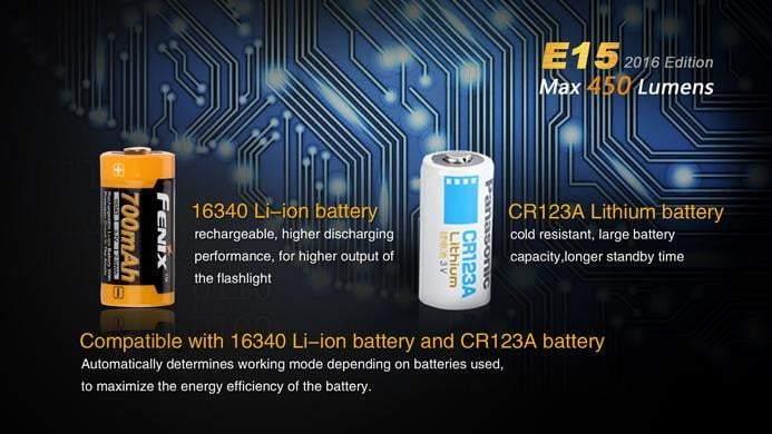 Fenix E15 - 450 Lumens - édition 2016 Site Officiel FENIX® - Votre boutique en ligne Fenix®