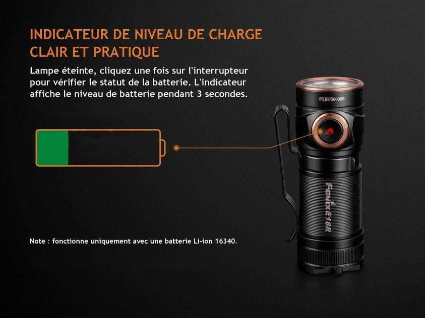Fenix E18R - 750 lumens - rechargeable et ultra compact Site Officiel FENIX® - Votre boutique en ligne Fenix®