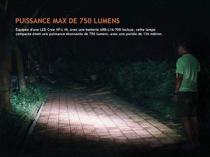 Fenix E18R - 750 lumens - rechargeable et ultra compact Site Officiel FENIX® - Votre boutique en ligne Fenix®