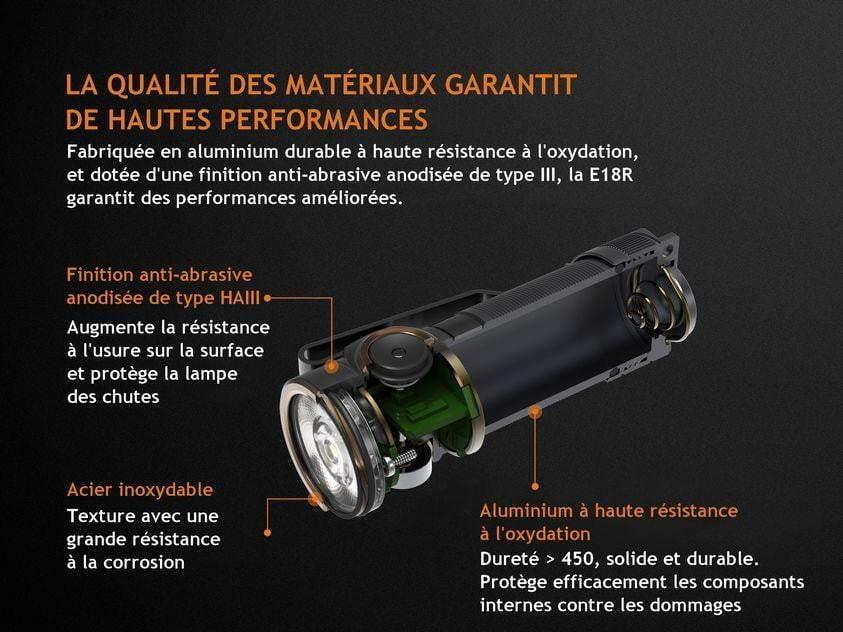 Fenix E18R - 750 lumens - rechargeable et ultra compact Site Officiel FENIX® - Votre boutique en ligne Fenix®