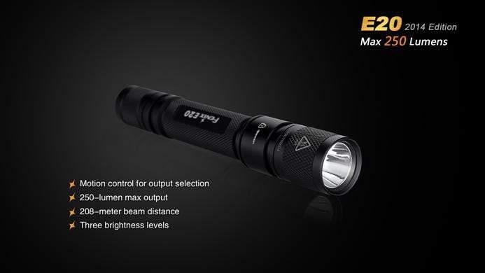 Fenix E20 - édition 2014 - 250 Lumens Site Officiel FENIX® - Votre boutique en ligne Fenix®