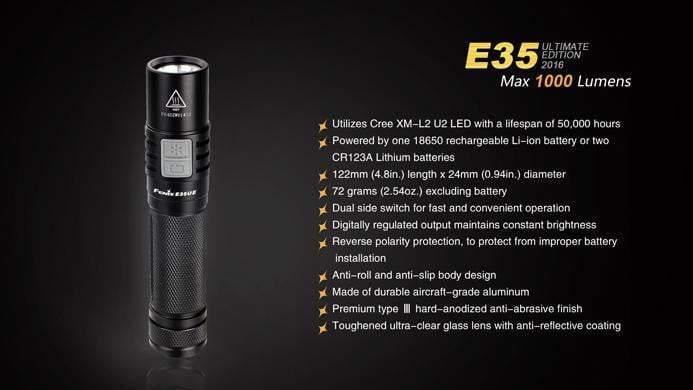 Fenix E35 Ultimate Edition édition 2016 - 1000 lumens Site Officiel FENIX® - Votre boutique en ligne Fenix®