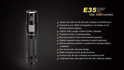 Fenix E35 Ultimate Edition édition 2016 - 1000 lumens Site Officiel FENIX® - Votre boutique en ligne Fenix®