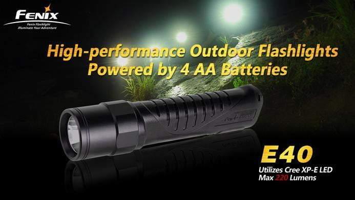 Fenix E40 - CREE XP-E R4 - 220 Lumens Site Officiel FENIX® - Votre boutique en ligne Fenix®