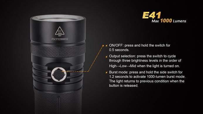 Fenix E41 - 1000 Lumens Site Officiel FENIX® - Votre boutique en ligne Fenix®