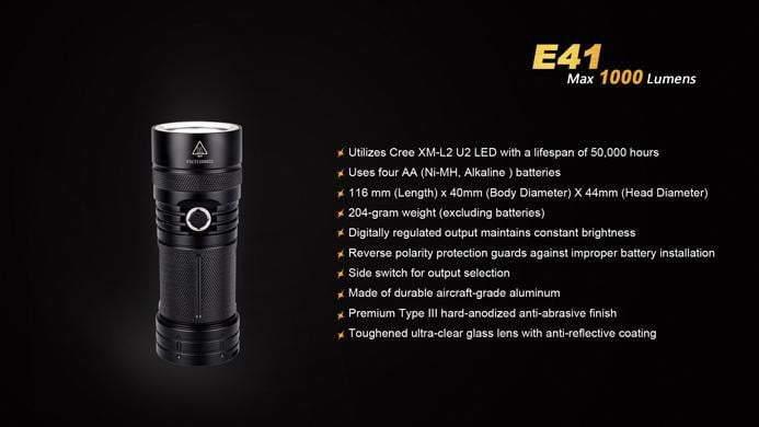 Fenix E41 - 1000 Lumens Site Officiel FENIX® - Votre boutique en ligne Fenix®