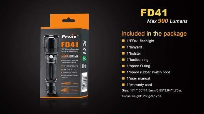 Fenix FD41 - Faisceau réglable - rotation 360° - 900 Lumens + Batterie 2600mAh USB incluse Site Officiel FENIX® - Votre boutique en ligne Fenix®