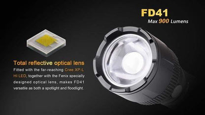 Fenix FD41 - Faisceau réglable - rotation 360° - 900 Lumens + Batterie 2600mAh USB incluse Site Officiel FENIX® - Votre boutique en ligne Fenix®