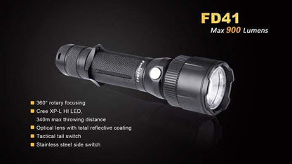 Fenix FD41 - Faisceau réglable - rotation 360° - 900 Lumens + Batterie 2600mAh USB incluse Site Officiel FENIX® - Votre boutique en ligne Fenix®