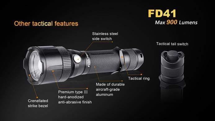 Fenix FD41 - Faisceau réglable - rotation 360° - 900 Lumens + Batterie 2600mAh USB incluse Site Officiel FENIX® - Votre boutique en ligne Fenix®