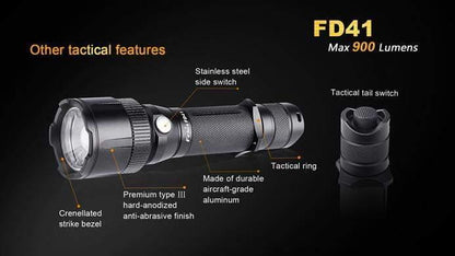 Fenix FD41 - Faisceau réglable - rotation 360° - 900 Lumens + Batterie 2600mAh USB incluse Site Officiel FENIX® - Votre boutique en ligne Fenix®