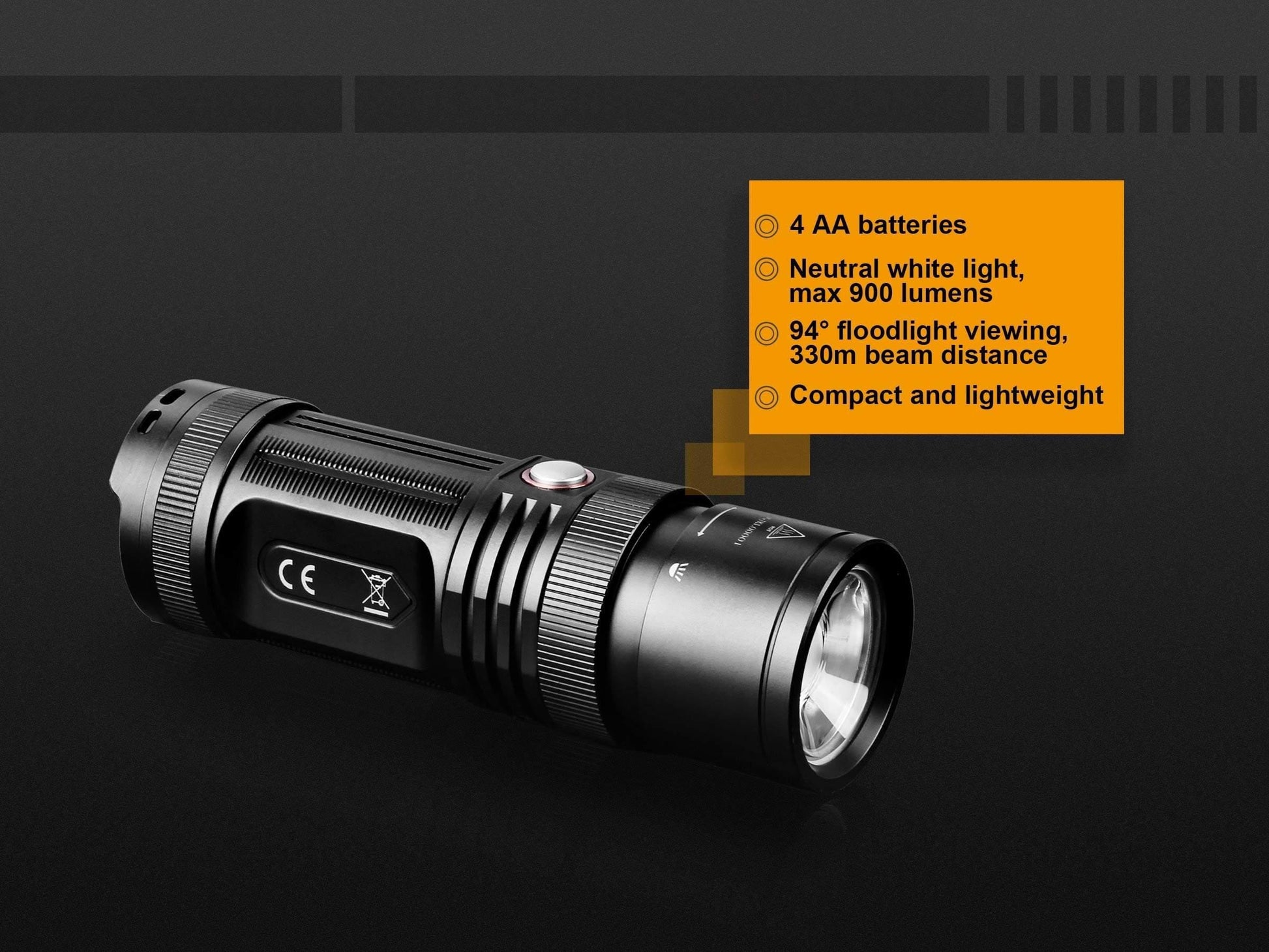 Fenix FD45 - 900 lumens - faisceau réglable Site Officiel FENIX® - Votre boutique en ligne Fenix®