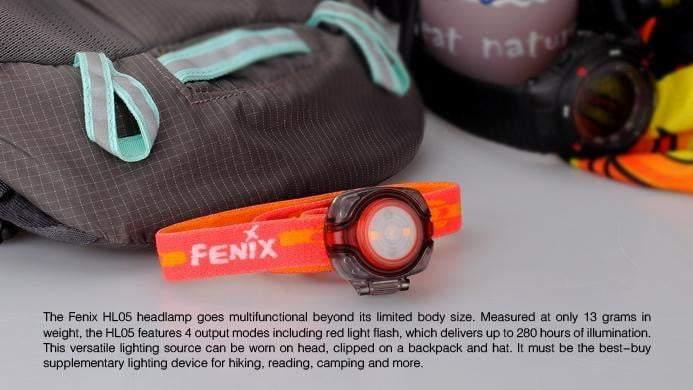 Fenix HL05 - coloris rouge - lampe frontale LED - avec piles Site Officiel FENIX® - Votre boutique en ligne Fenix®