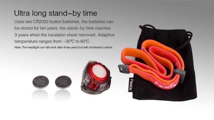 Fenix HL05 - coloris rouge - lampe frontale LED - avec piles Site Officiel FENIX® - Votre boutique en ligne Fenix®