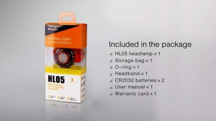 Fenix HL05 - coloris rouge - lampe frontale LED - avec piles Site Officiel FENIX® - Votre boutique en ligne Fenix®