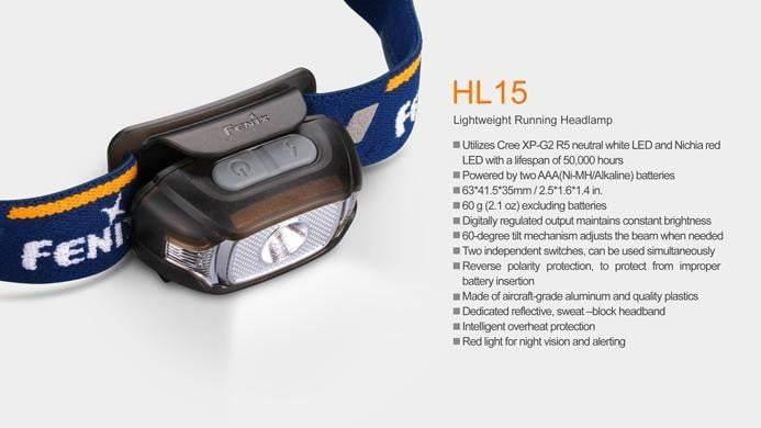 Fenix HL15 rose - spéciale joggeur - 200 Lumens Site Officiel FENIX® - Votre boutique en ligne Fenix®