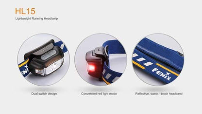 Fenix HL15 rose - spéciale joggeur - 200 Lumens Site Officiel FENIX® - Votre boutique en ligne Fenix®