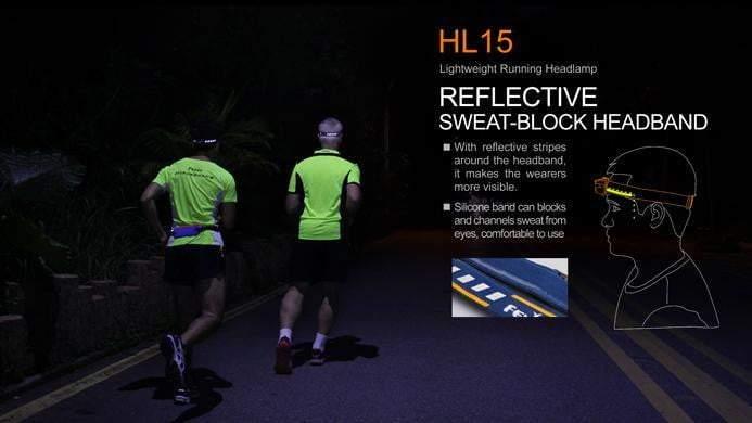 Fenix HL15 rose - spéciale joggeur - 200 Lumens Site Officiel FENIX® - Votre boutique en ligne Fenix®