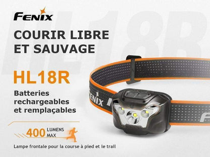 Fenix HL18R - 400 lumens jusqu'à 150H d'autonomie - rechargeable avec batterie Site Officiel FENIX® - Votre boutique en ligne Fenix®