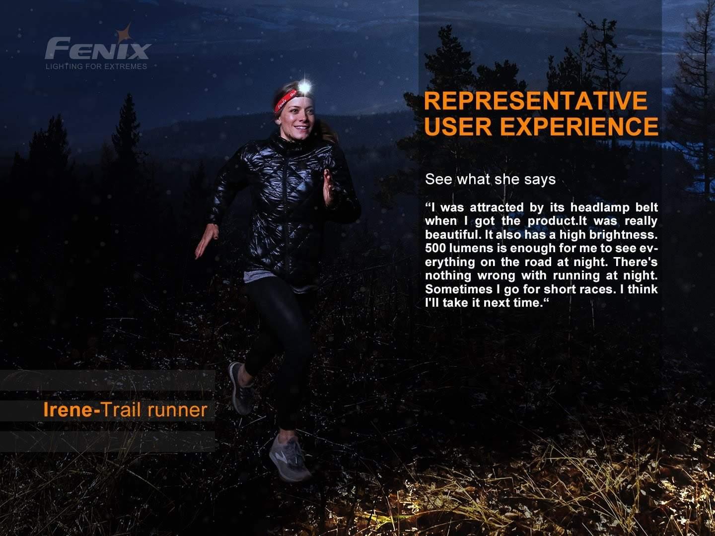 Fenix HL18R-T - lampe frontale pour le trail running - 500 lumens Site Officiel FENIX® - Votre boutique en ligne Fenix®