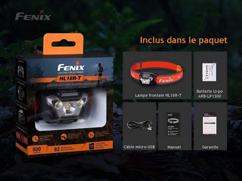 Fenix HL18R-T - frontale pour le trail running - 500 lumens – Revendeur  Officiel Lampes FENIX depuis 2008