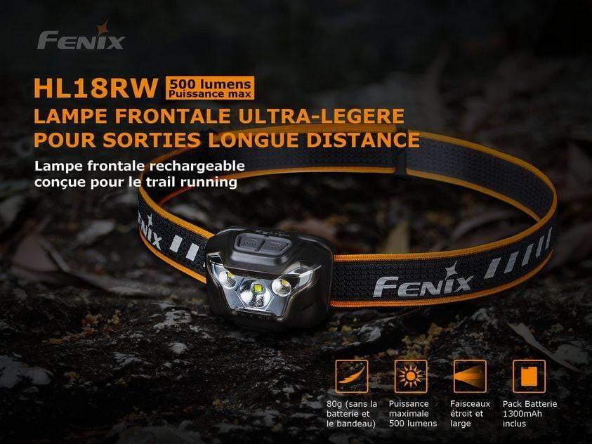 Fenix HL18RW - Lampe frontale dédiée au trail running - 500 lumens Site Officiel FENIX® - Votre boutique en ligne Fenix®