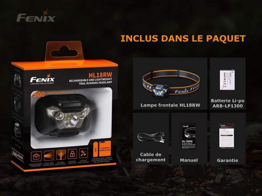 Fenix HL18RW - Lampe frontale dédiée au trail running - 500 lumens Site Officiel FENIX® - Votre boutique en ligne Fenix®