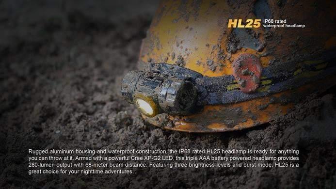 Fenix HL25 - 280 Lumens Site Officiel FENIX® - Votre boutique en ligne Fenix®