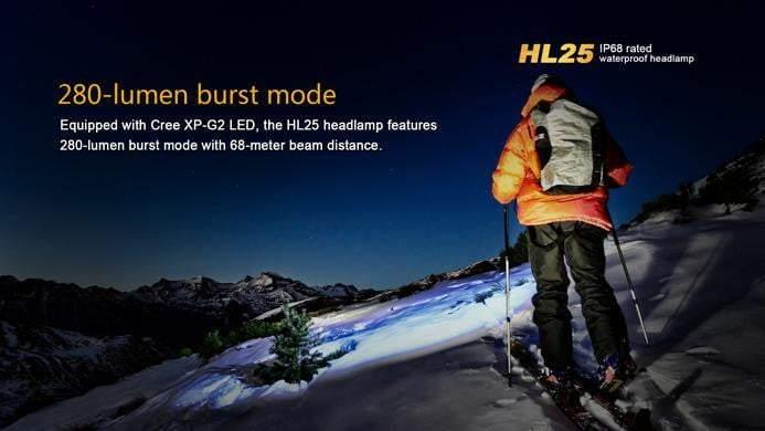Fenix HL25 - 280 Lumens Site Officiel FENIX® - Votre boutique en ligne Fenix®