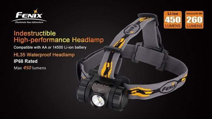 Fenix HL35 - LED Neutre Blanche - 450 Lumens Site Officiel FENIX® - Votre boutique en ligne Fenix®