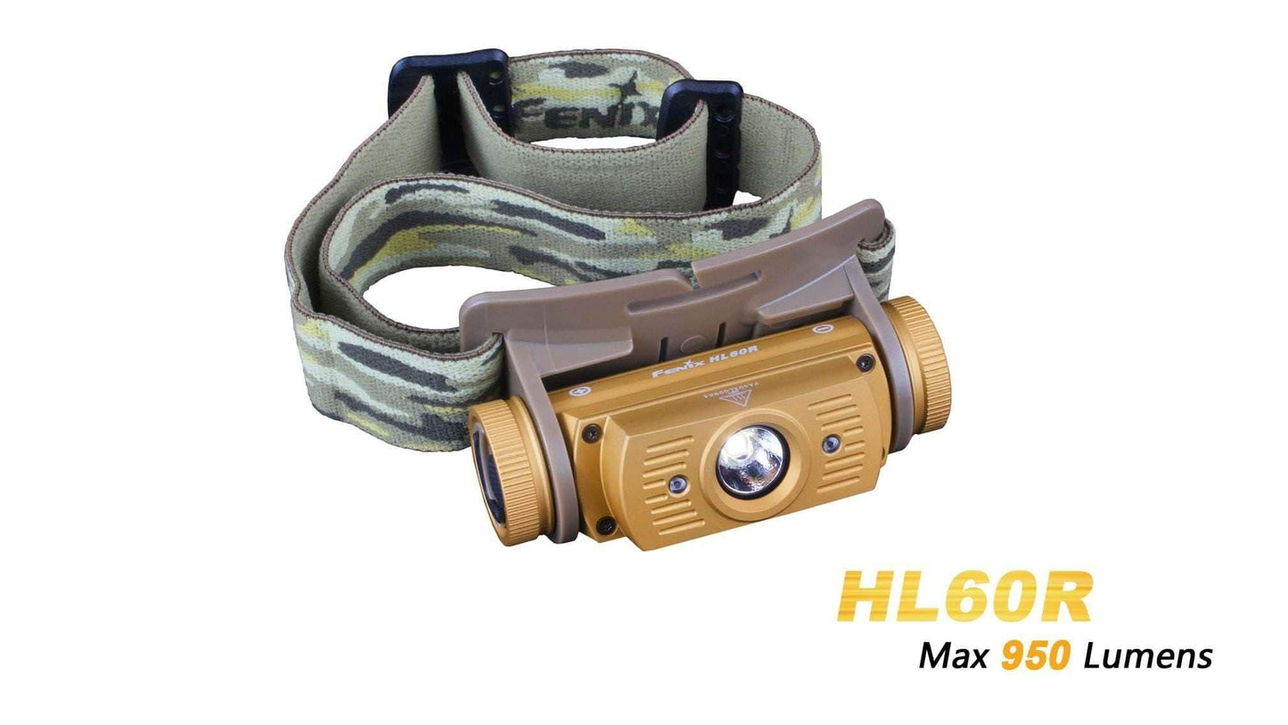 Fenix HL60R Désert - 950 Lumens - lampe Frontale rechargeable USB avec pile Site Officiel FENIX® - Votre boutique en ligne Fenix®