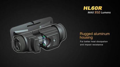 Fenix HL60R Désert - 950 Lumens - lampe Frontale rechargeable USB avec pile Site Officiel FENIX® - Votre boutique en ligne Fenix®