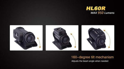 Fenix HL60R Désert - 950 Lumens - lampe Frontale rechargeable USB avec pile Site Officiel FENIX® - Votre boutique en ligne Fenix®