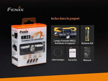 Fenix HM23 - Lampe frontale AA pile incluse - 240 lumens Site Officiel FENIX® - Votre boutique en ligne Fenix®