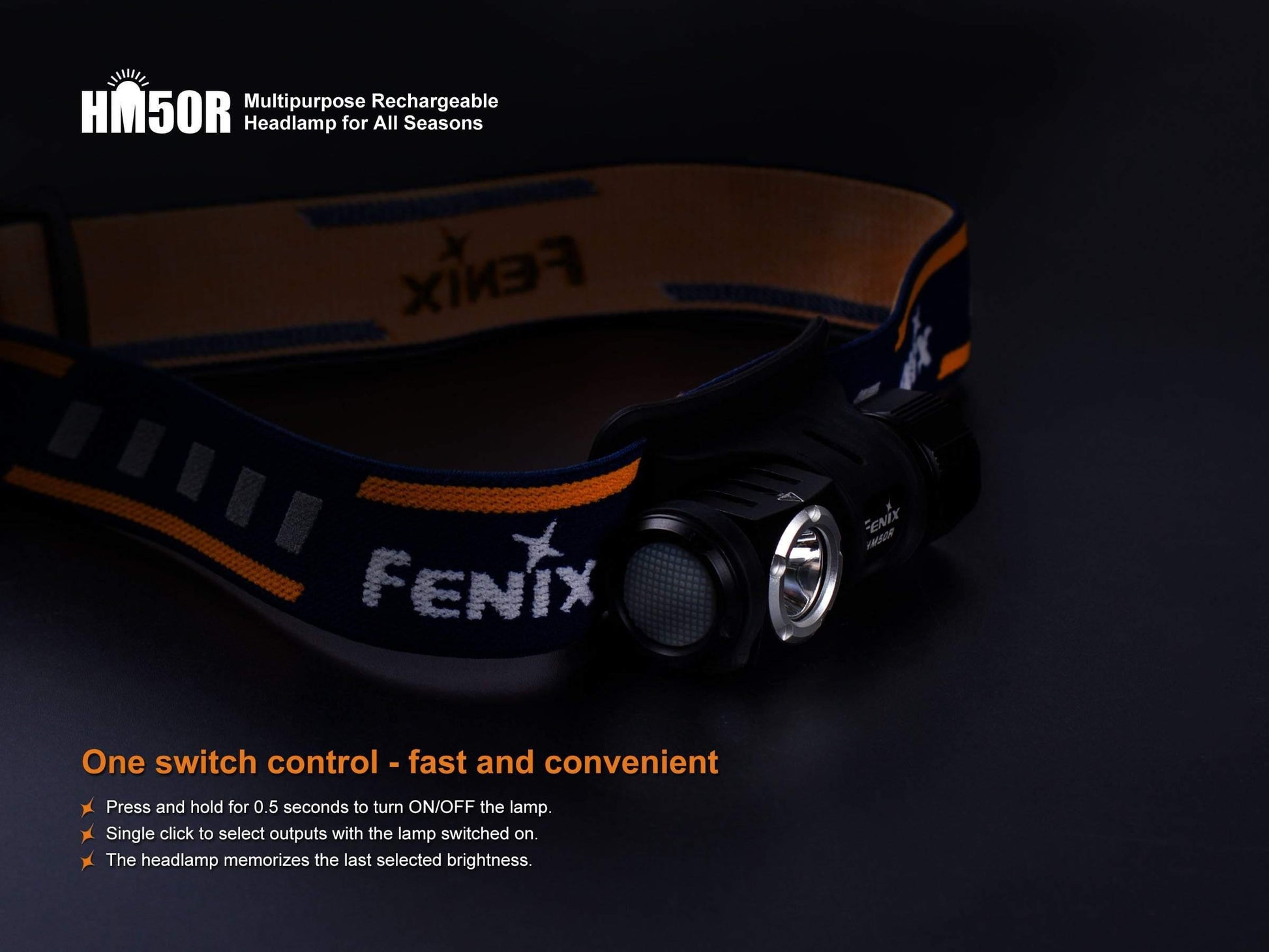 Fenix HM50R - frontale polyvalente rechargeable - 500 Lumens avec batterie Site Officiel FENIX® - Votre boutique en ligne Fenix®