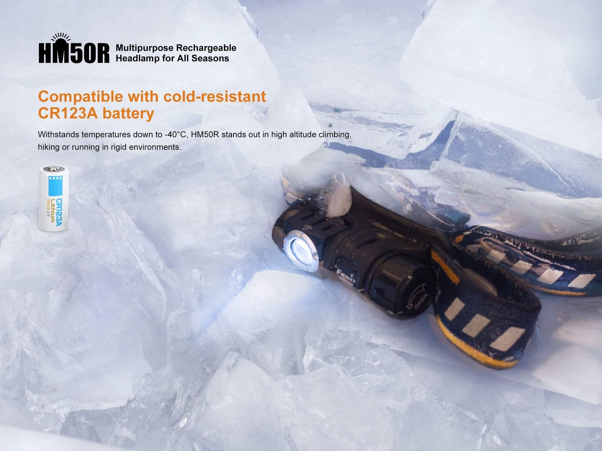 Fenix HM50R - frontale polyvalente rechargeable - 500 Lumens avec batterie Site Officiel FENIX® - Votre boutique en ligne Fenix®