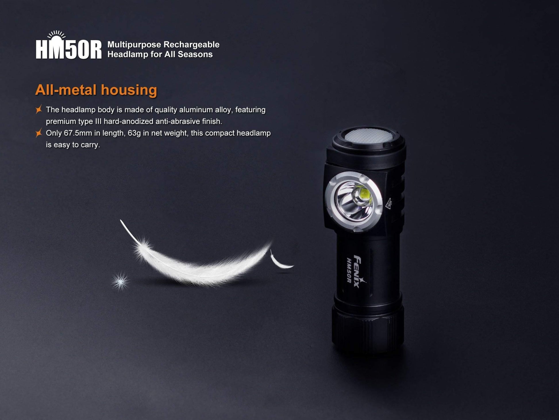 Fenix HM50R - frontale polyvalente rechargeable - 500 Lumens avec batterie Site Officiel FENIX® - Votre boutique en ligne Fenix®