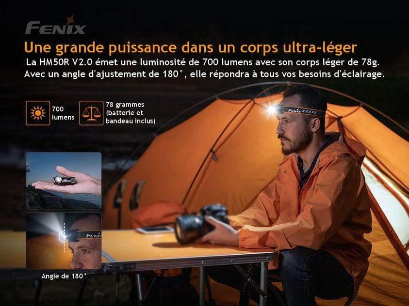 Fenix HM50R V2.0 - 700 Lumens - rechargeable multifonctions Site Officiel FENIX® - Votre boutique en ligne Fenix®