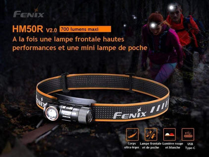Fenix HM50R V2.0 - 700 Lumens - rechargeable multifonctions Site Officiel FENIX® - Votre boutique en ligne Fenix®