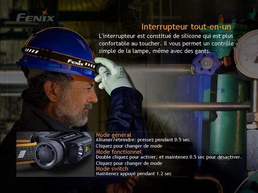 Fenix HM70R - Triple source d'éclairages - 1600 lumens Site Officiel FENIX® - Votre boutique en ligne Fenix®