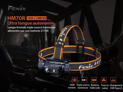 Fenix HM70R - Triple source d'éclairages - 1600 lumens Site Officiel FENIX® - Votre boutique en ligne Fenix®