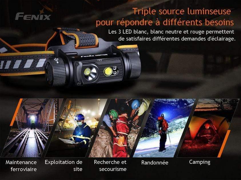 Fenix HM70R - Triple source d'éclairages - 1600 lumens Site Officiel FENIX® - Votre boutique en ligne Fenix®