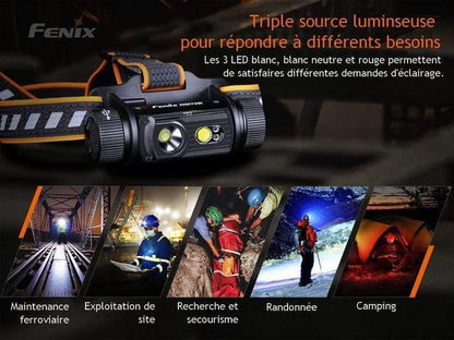 Fenix HM70R - Triple source d'éclairages - 1600 lumens Site Officiel FENIX® - Votre boutique en ligne Fenix®