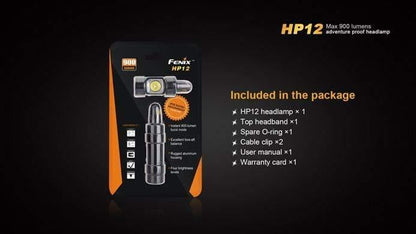 Fenix HP12 - 900 Lumens - IPX8 waterproof Site Officiel FENIX® - Votre boutique en ligne Fenix®