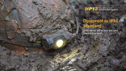 Fenix HP12 - 900 Lumens - IPX8 waterproof Site Officiel FENIX® - Votre boutique en ligne Fenix®