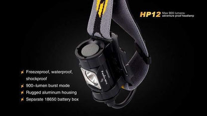 Fenix HP12 - 900 Lumens - IPX8 waterproof Site Officiel FENIX® - Votre boutique en ligne Fenix®