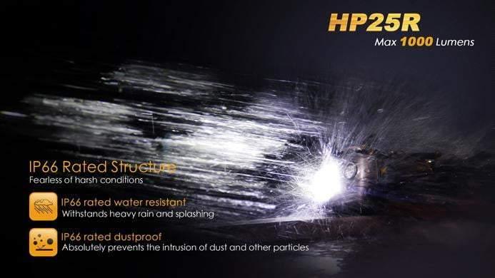 Fenix HP25R rechargeable - 1000 Lumens + batterie incluse Site Officiel FENIX® - Votre boutique en ligne Fenix®